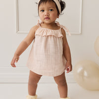 Organic Cotton Muslin Arielle Top - Ballet Pink Childrens Top from Jamie Kay NZ