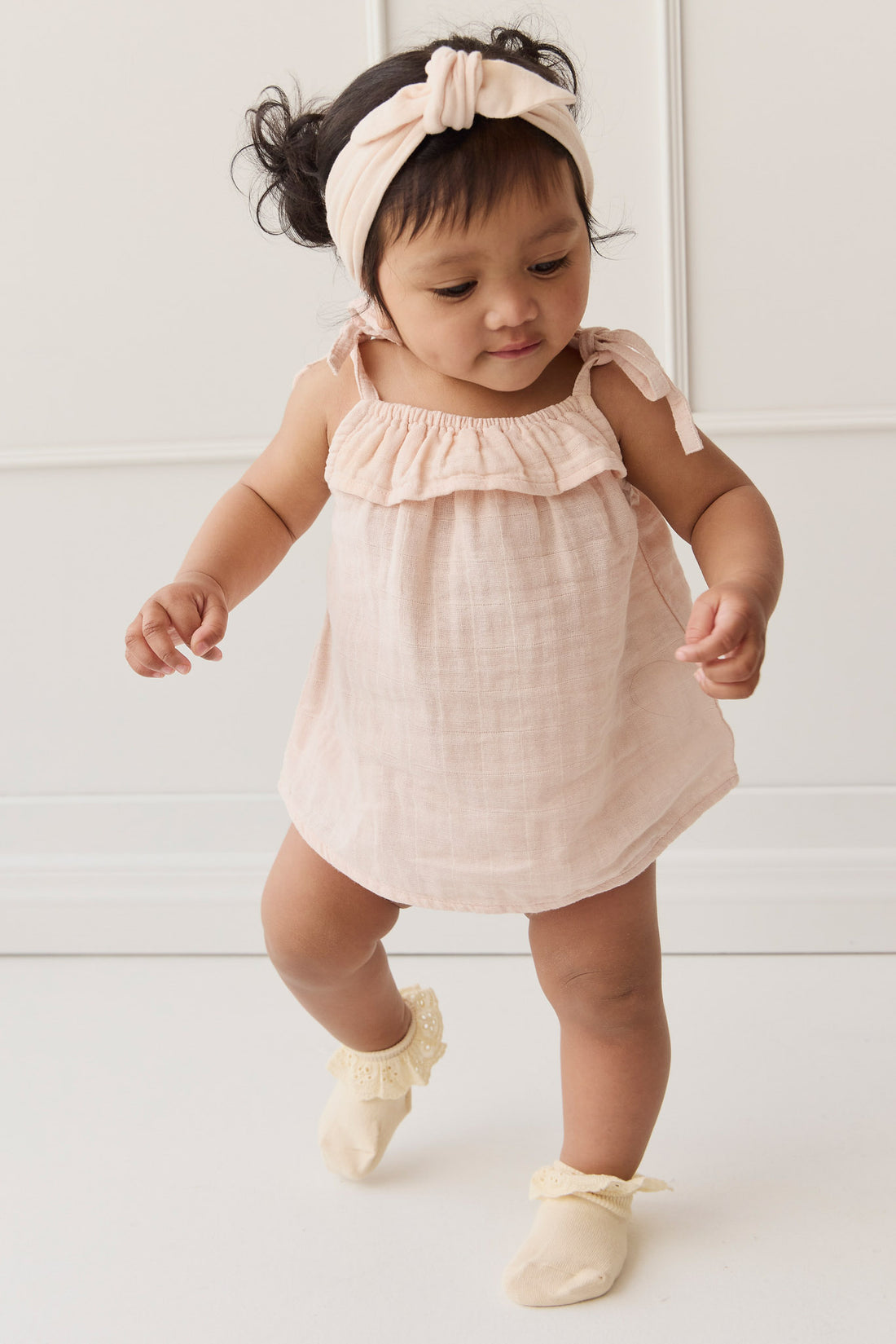 Organic Cotton Muslin Arielle Top - Ballet Pink Childrens Top from Jamie Kay NZ