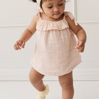 Organic Cotton Muslin Arielle Top - Ballet Pink Childrens Top from Jamie Kay NZ