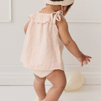 Organic Cotton Muslin Arielle Top - Ballet Pink Childrens Top from Jamie Kay NZ