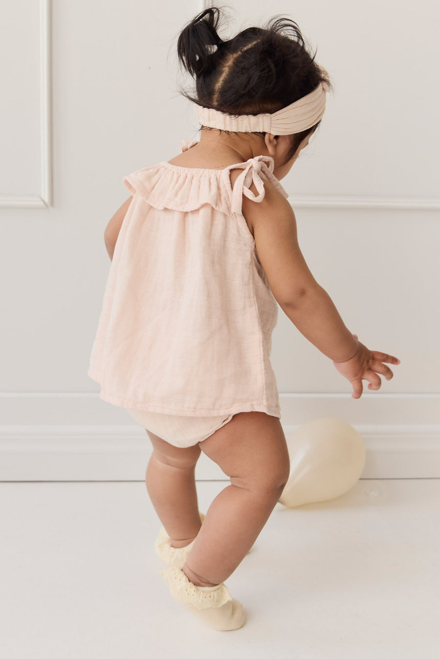 Organic Cotton Muslin Arielle Top - Ballet Pink Childrens Top from Jamie Kay NZ