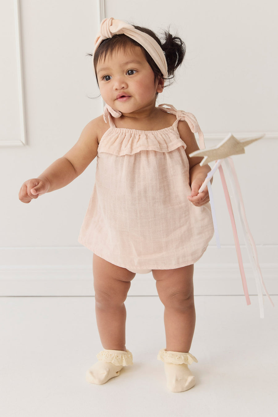 Organic Cotton Muslin Arielle Top - Ballet Pink Childrens Top from Jamie Kay NZ