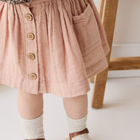 Organic Cotton Muslin Kennedy Skirt - Parfait Childrens Skirt from Jamie Kay NZ