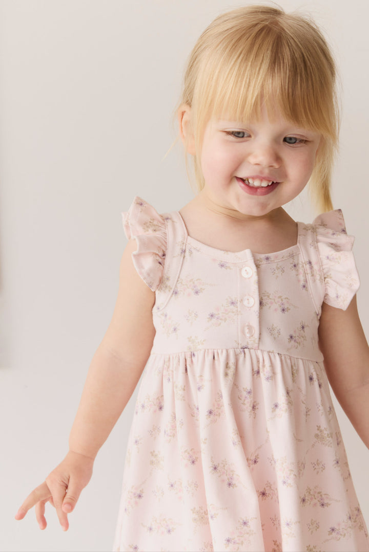 Organic Cotton Sienna Dress - Sweet Pea Floral Childrens Dress from Jamie Kay NZ