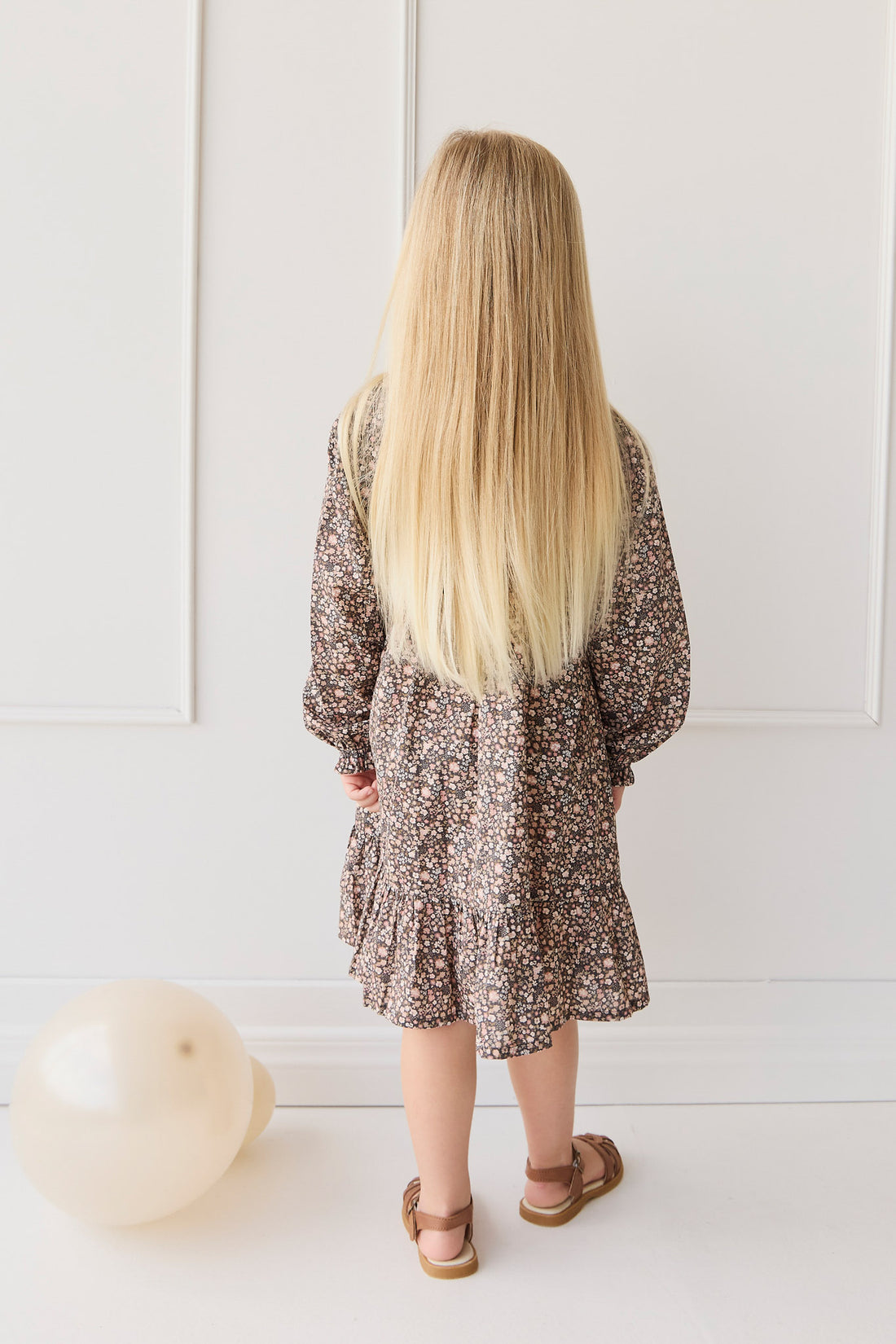 Organic Cotton Ivy Dress - Winter Moonless Night Childrens Dress from Jamie Kay NZ