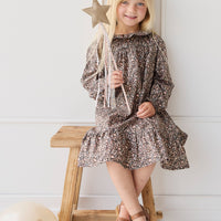 Organic Cotton Ivy Dress - Winter Moonless Night Childrens Dress from Jamie Kay NZ