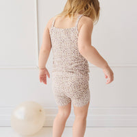 Organic Cotton Modal Elisa Bike Short - Amber Eggnog Childrens Short from Jamie Kay NZ