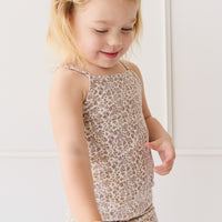 Organic Cotton Modal Singlet - Amber Eggnog Childrens Singlet from Jamie Kay NZ