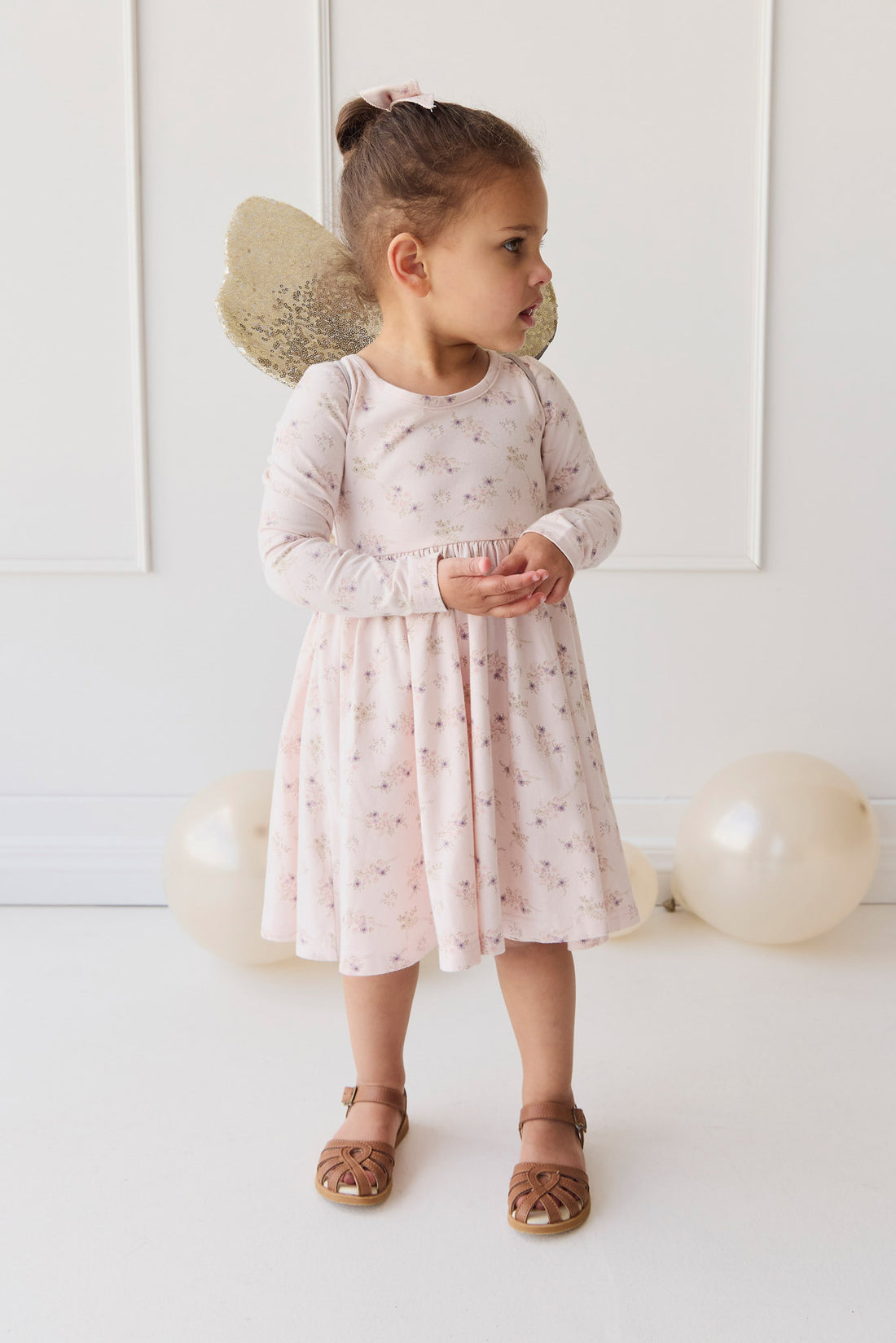 Organic Cotton Tallulah Dress - Sweet Pea Floral Childrens Dress from Jamie Kay NZ