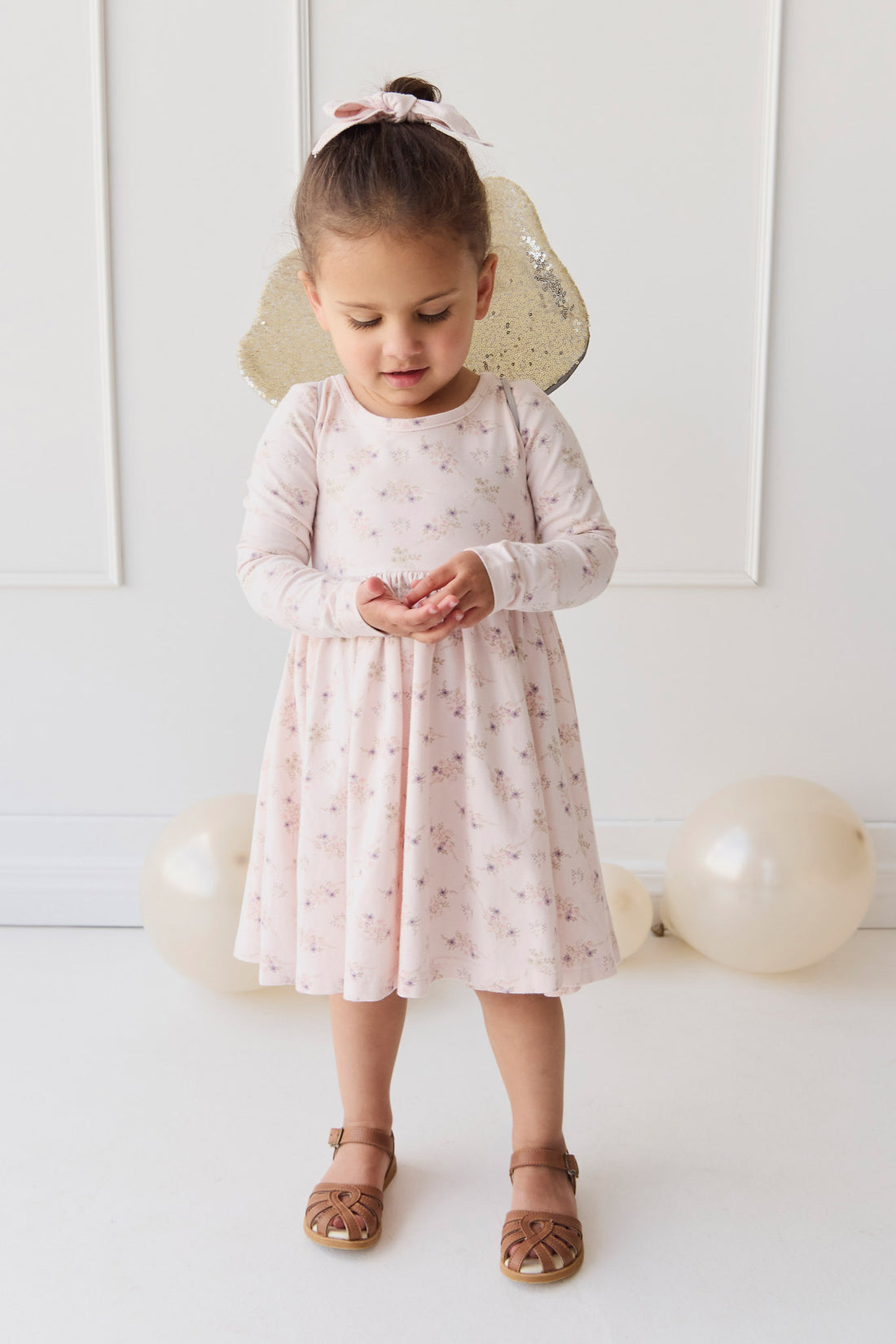 Organic Cotton Tallulah Dress - Sweet Pea Floral Childrens Dress from Jamie Kay NZ