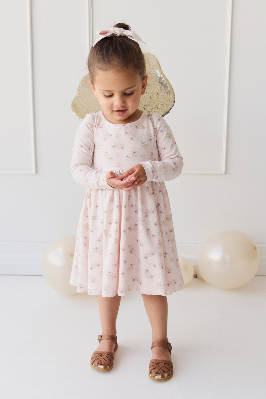 Organic Cotton Tallulah Dress - Sweet Pea Floral Childrens Dress from Jamie Kay NZ