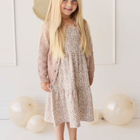 Organic Cotton Modal Matilda Dress - Amber Eggnog Childrens Dress from Jamie Kay NZ