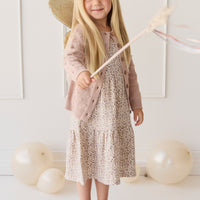 Dotty Cardigan - Dusky Rose Childrens Cardigan from Jamie Kay NZ