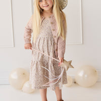 Organic Cotton Modal Matilda Dress - Amber Eggnog Childrens Dress from Jamie Kay NZ