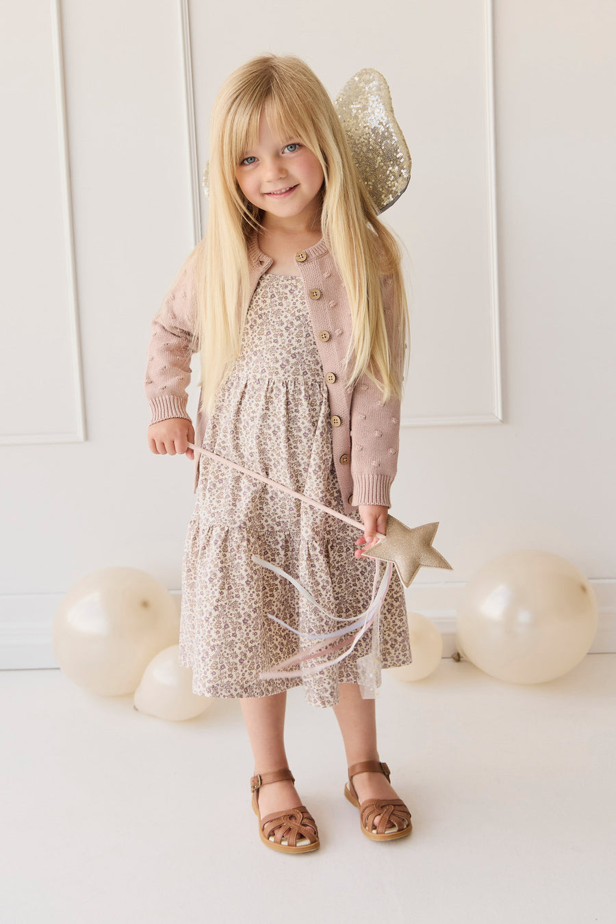 Organic Cotton Modal Matilda Dress - Amber Eggnog Childrens Dress from Jamie Kay NZ