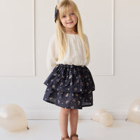 Organic Cotton Muslin Heather Blouse - Parchment Childrens top from Jamie Kay NZ