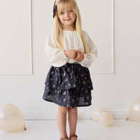 Organic Cotton Muslin Heather Blouse - Parchment Childrens top from Jamie Kay NZ