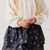 Organic Cotton Muslin Heather Blouse - Parchment Childrens top from Jamie Kay NZ