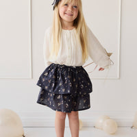 Organic Cotton Muslin Heather Blouse - Parchment Childrens top from Jamie Kay NZ