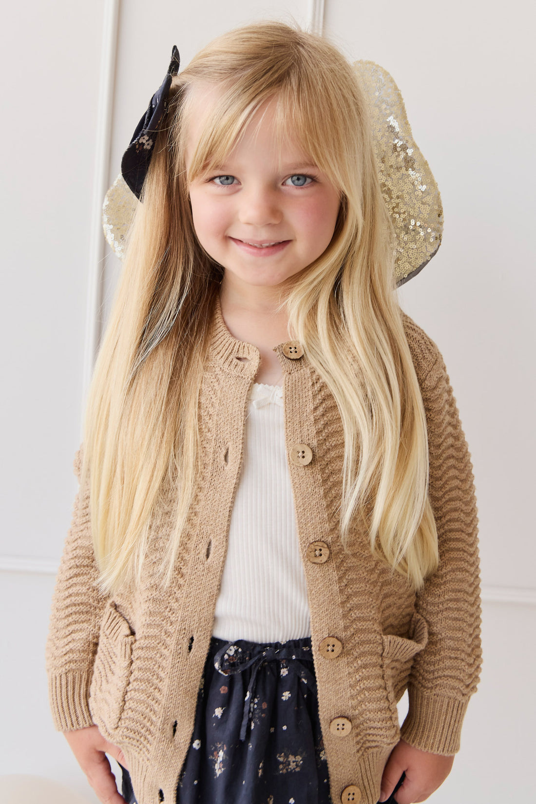 Maverick Cardigan - Toffee Marle Childrens Cardigan from Jamie Kay NZ