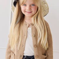 Maverick Cardigan - Toffee Marle Childrens Cardigan from Jamie Kay NZ