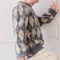 Enzo Jumper - Enzo Jacquard - Lava Smoke Childrens Jumper from Jamie Kay NZ