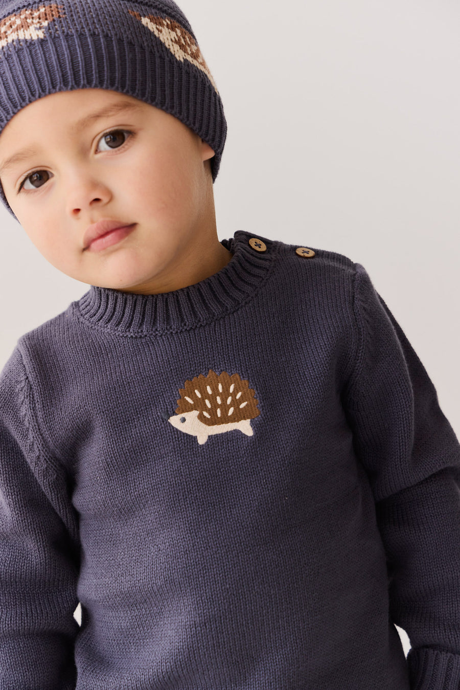 Timothy Jumper - Ink Childrens Jumper from Jamie Kay NZ