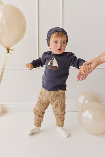 Maverick Pant - Toffee Marle Childrens Pant from Jamie Kay NZ