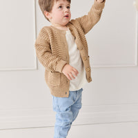 Maverick Cardigan - Toffee Marle Childrens Cardigan from Jamie Kay NZ