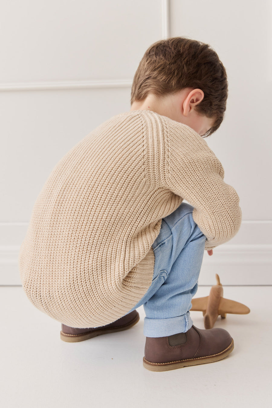 Max Cardigan - Oatmeal Marle Childrens Cardigan from Jamie Kay NZ