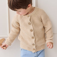 Max Cardigan - Oatmeal Marle Childrens Cardigan from Jamie Kay NZ