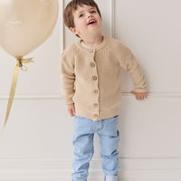 Max Cardigan - Oatmeal Marle Childrens Cardigan from Jamie Kay NZ