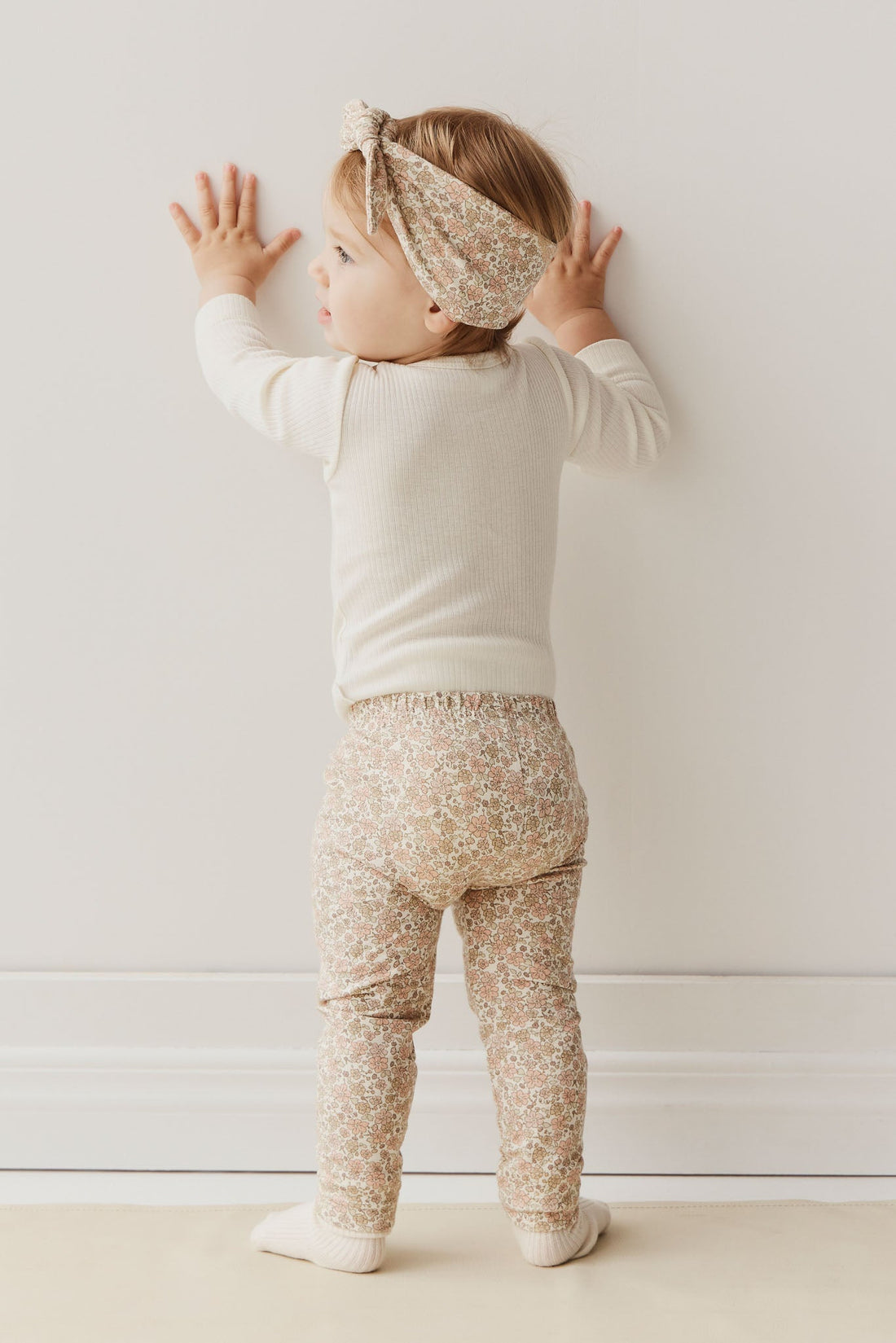 Organic Cotton Everyday Legging - Chloe Egret Childrens Legging from Jamie Kay NZ