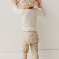 Organic Cotton Everyday Legging - Chloe Egret Childrens Legging from Jamie Kay NZ