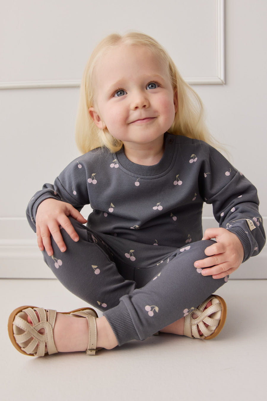 Organic Cotton Morgan Track Pant - Cherry Love Lava Childrens Pant from Jamie Kay NZ