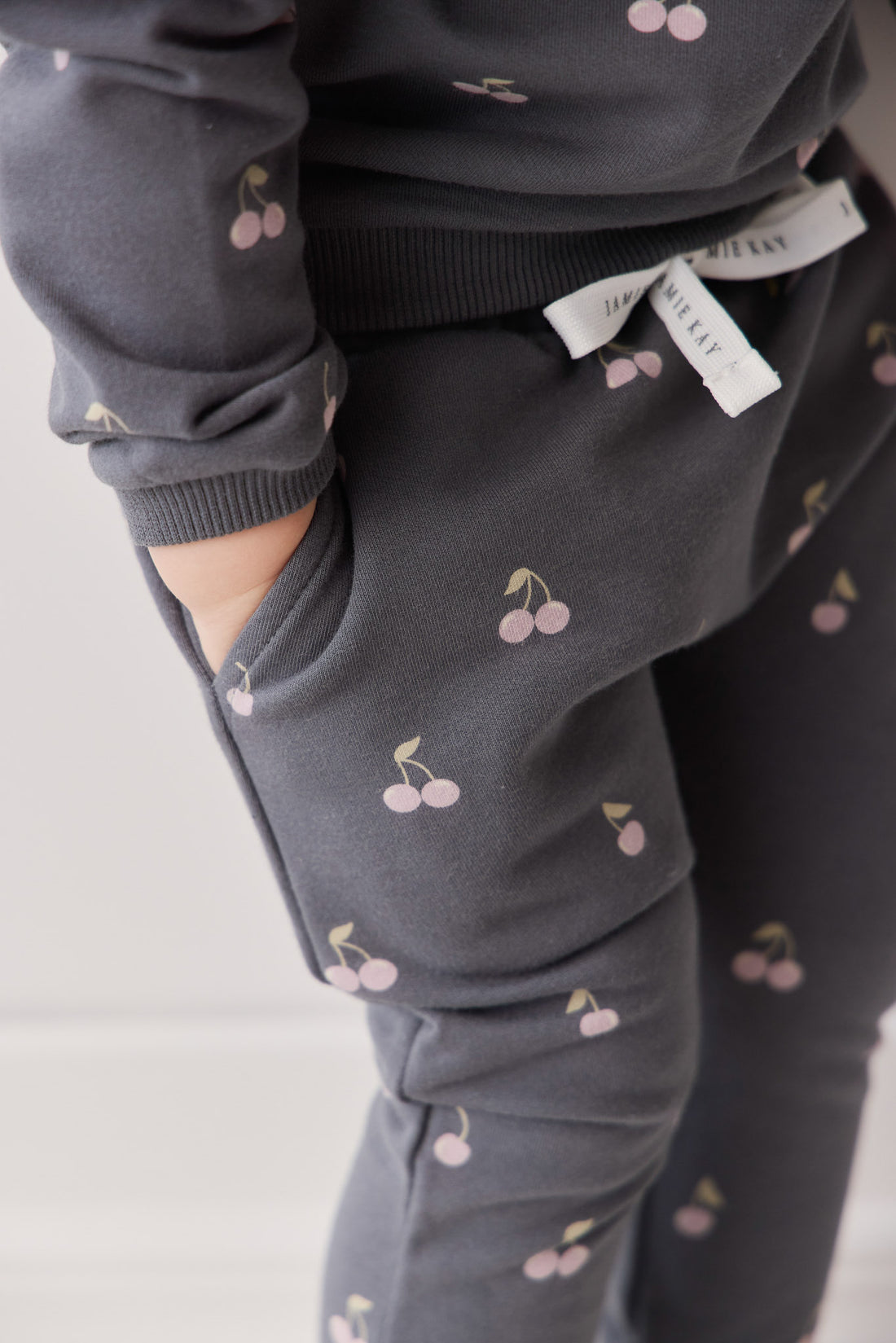 Organic Cotton Morgan Track Pant - Cherry Love Lava Childrens Pant from Jamie Kay NZ