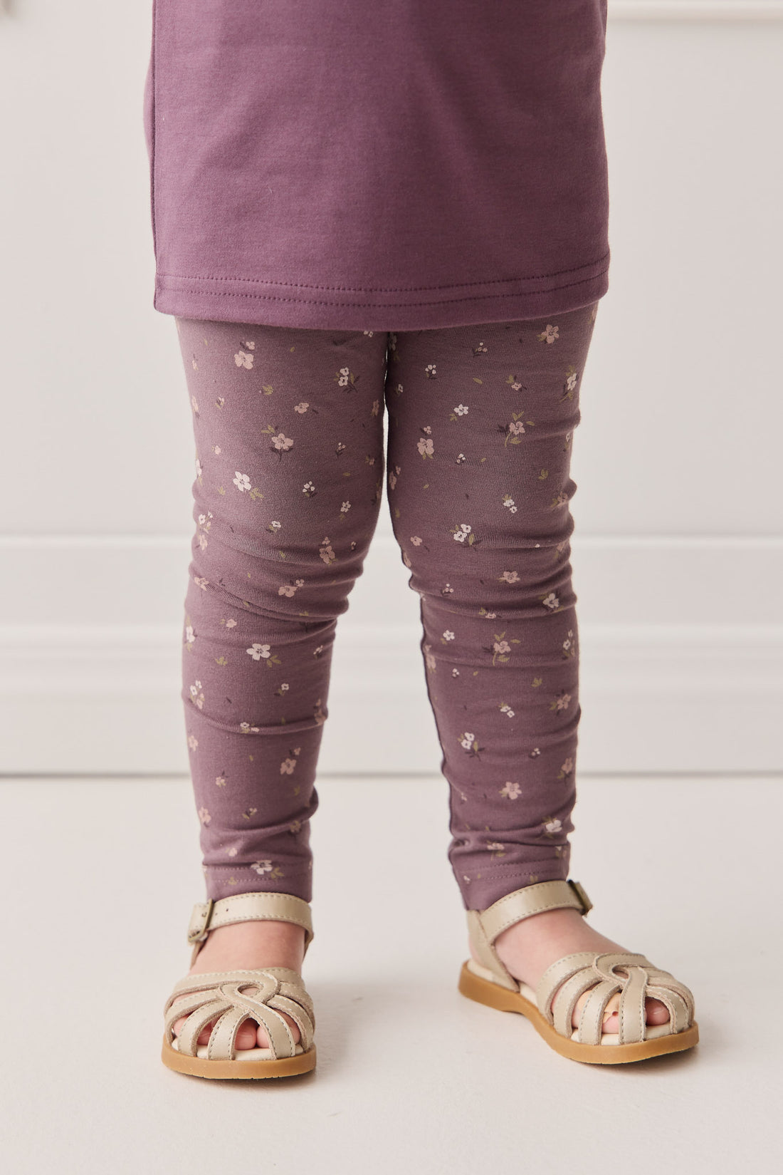 Organic Cotton Everyday Legging - Goldie Huckleberry Large Childrens Legging from Jamie Kay NZ