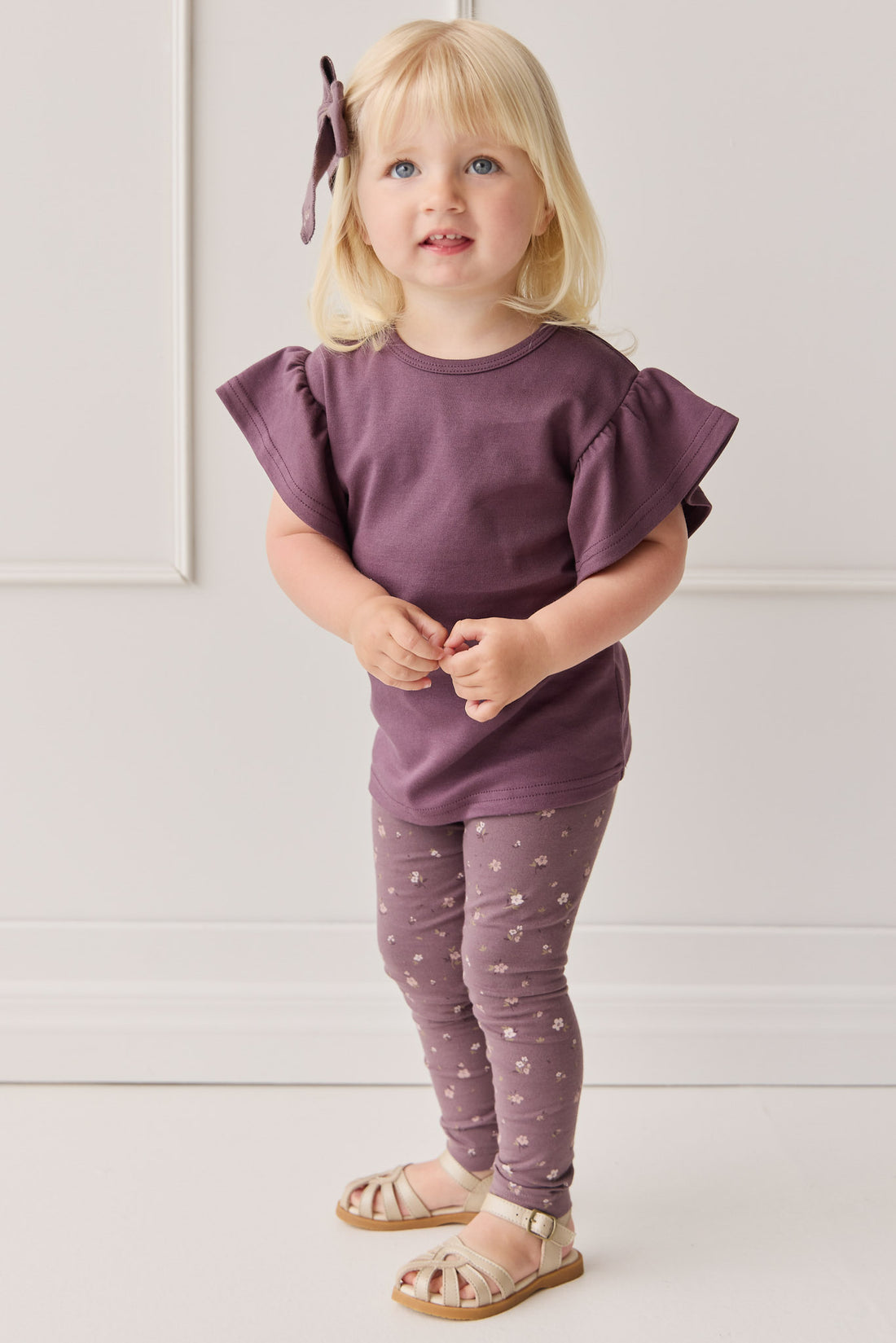 Organic Cotton Everyday Legging - Goldie Huckleberry Large Childrens Legging from Jamie Kay NZ