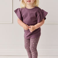 Organic Cotton Everyday Legging - Goldie Huckleberry Large Childrens Legging from Jamie Kay NZ