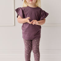 Organic Cotton Everyday Legging - Goldie Huckleberry Large Childrens Legging from Jamie Kay NZ