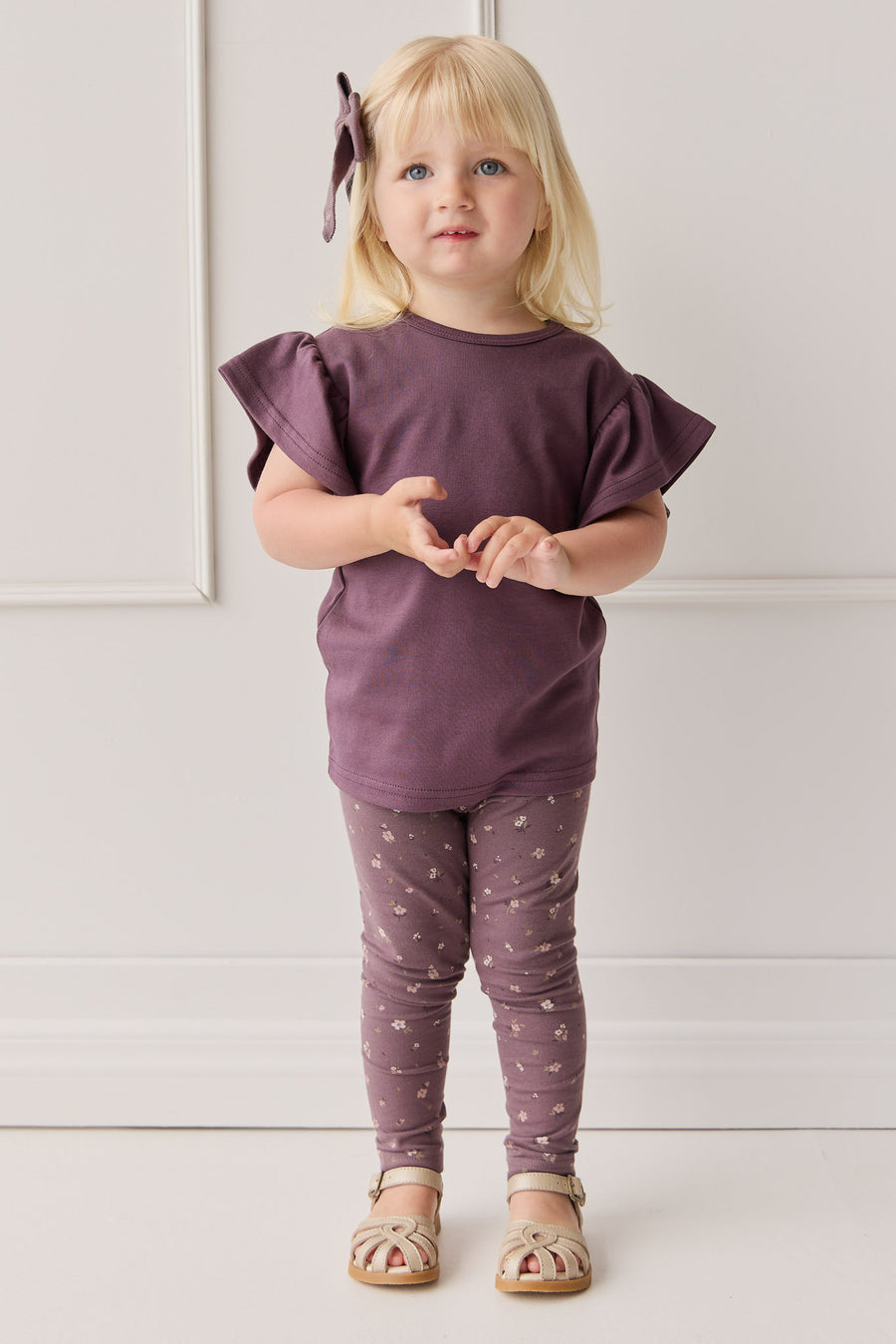 Organic Cotton Everyday Legging - Goldie Huckleberry Large Childrens Legging from Jamie Kay NZ