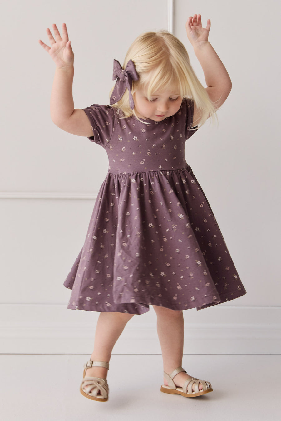 Organic Cotton Meadow Dress - Goldie Huckleberry Large Childrens Dress from Jamie Kay NZ