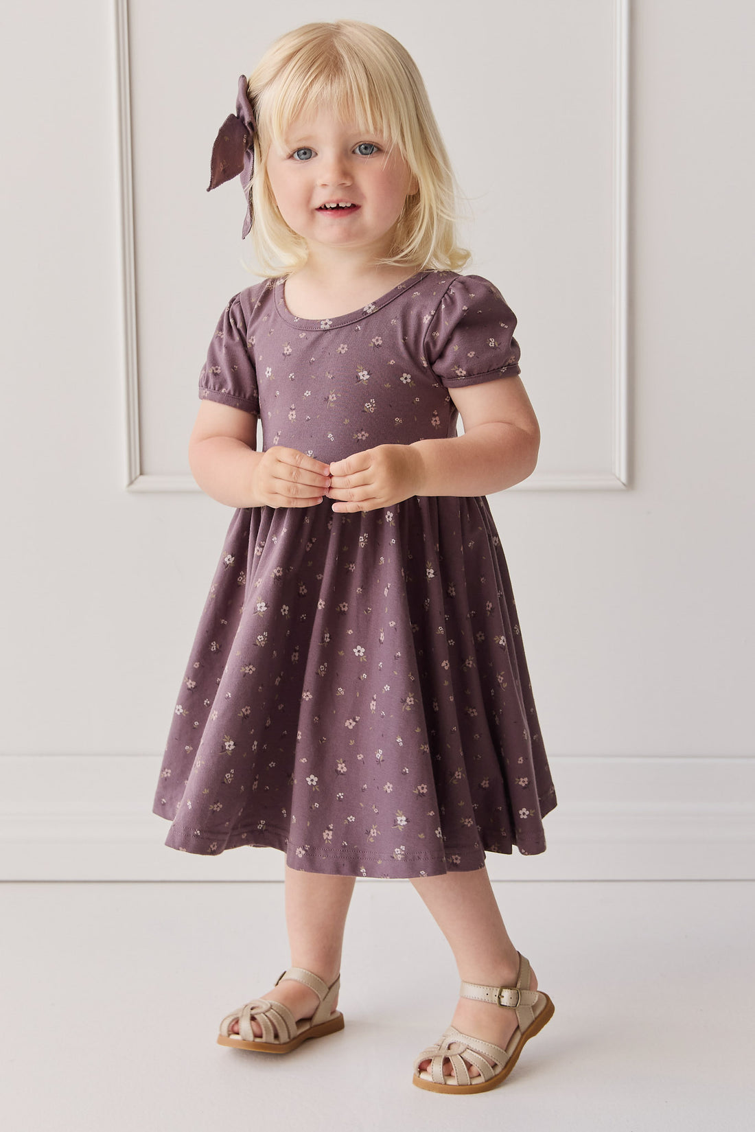 Organic Cotton Meadow Dress - Goldie Huckleberry Large Childrens Dress from Jamie Kay NZ