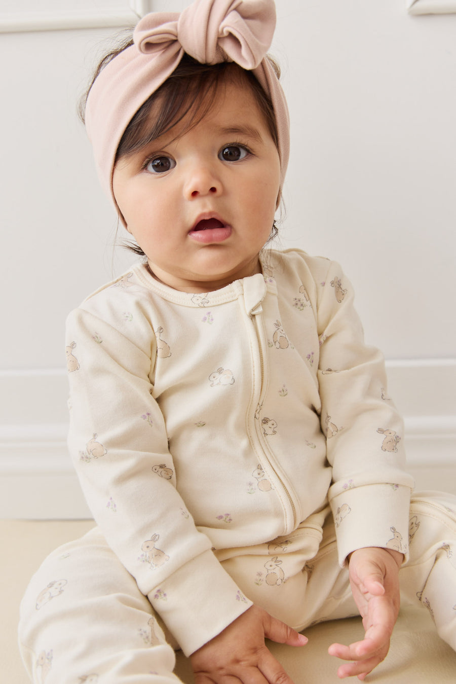 Organic Cotton Reese Zip Onepiece - Pennys Baby Friends Childrens Pyjama from Jamie Kay NZ