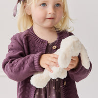 Cable Knit Cardigan - Blackberry Childrens Cardigan from Jamie Kay NZ