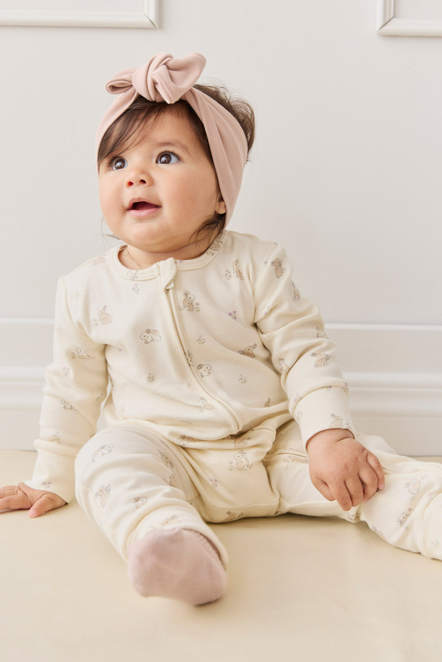 Organic Cotton Reese Zip Onepiece - Pennys Baby Friends Childrens Pyjama from Jamie Kay NZ