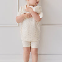 Organic Cotton Skye Short Sleeve Pyjama Set - Mon Amour Vintage Violet Childrens Pyjama from Jamie Kay NZ