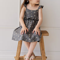 Organic Cotton Molly Dress - Lulu Bloom Lava Childrens Dress from Jamie Kay NZ