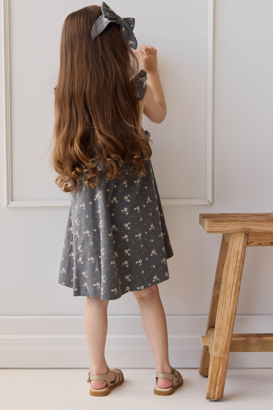 Organic Cotton Molly Dress - Lulu Bloom Lava Childrens Dress from Jamie Kay NZ