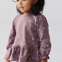 Organic Cotton Bailey Top - Goldie Huckleberry Large Childrens Top from Jamie Kay NZ